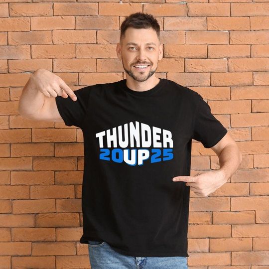 Oklahoma City Thunder Playoffs 2025 T-Shirt, OKC Basketball Unisex Vintage Tee, NBA Fan Apparel