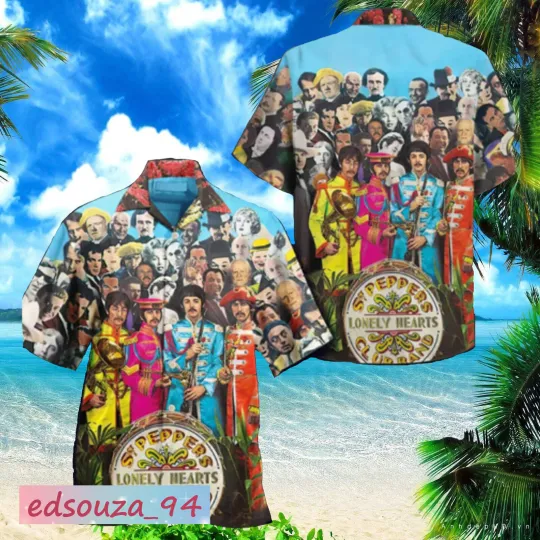 THE BEATLES Hawaiian Shirts Summer Aloha 3d Hawaii Shirtsew95