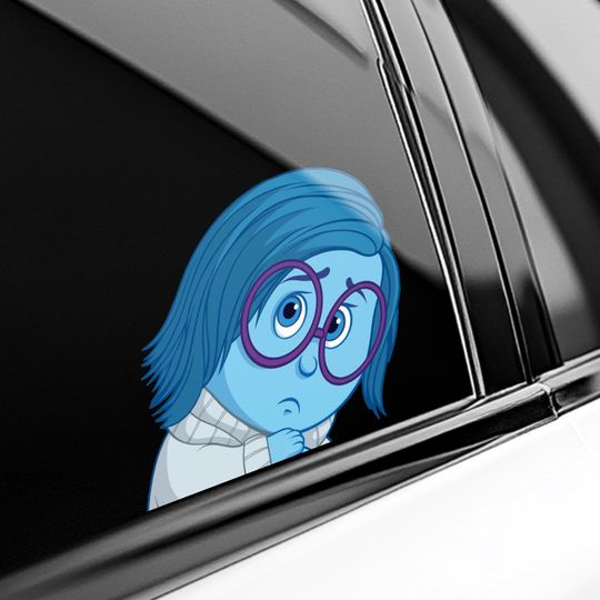 Discover Inside Out 2 Peekaboo Peeker Peeking Car Window Decals - Bumper Waterproof Vinyl Stickers - Disney Inside Out - Pack Stickers C1FW03