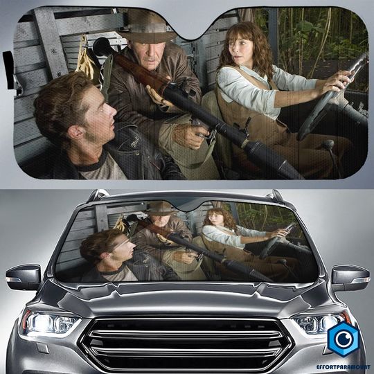Indiana Jones Car Sun Shade, Retro Indiana Jones Adventure Auto Sun Shade, Indiana Jones, Car Accessories, Gift for Him