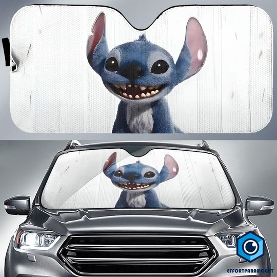 Discover Stitch Movie 2025 Car Sun Shade, Lilo And Stitch Car Sunshade, Stitch Birthday Gift, Funny Stitch Car Sunshade, Car Accessories