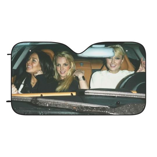 Paris Hilton Car Sun Shade, Lindsay Lohan, Britney Spears, Cute Car Shades For Women, Y2k Car Sun Shade, 2000's, Car Decor, Y2k Car Merch
