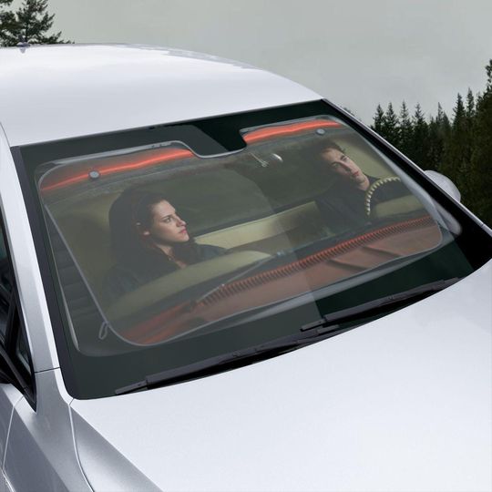 Twilight Car Sun Shade, Twilight Car Decor, Twilight Car Merch, Cute Car Sunshade, Twilight Merch, Twilight Gift, Edward Cullen, Bella Swan