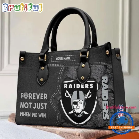 Las Vegas Team Raiders  Forever Leather Bag, Football Leather Bag