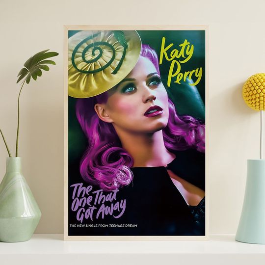 Discover Katy Perry The One That Got Away Canvas Poster, HD Poster print, Vintage Poster, Art Collectibles, Home decor, Wall Art, Unframed