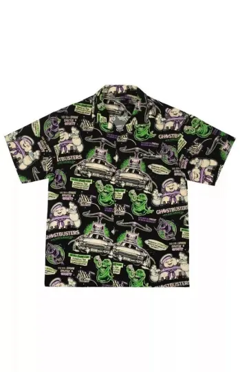 Halloween HN 2024 Ghostbusters Slimer Camp Hawaiian Shirt_0lh_59