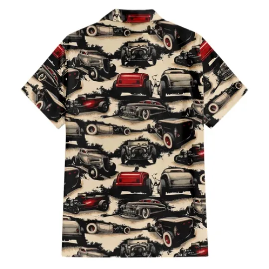 Hot Rod Tan Awesome Design Unisex Hawaiian Shirt