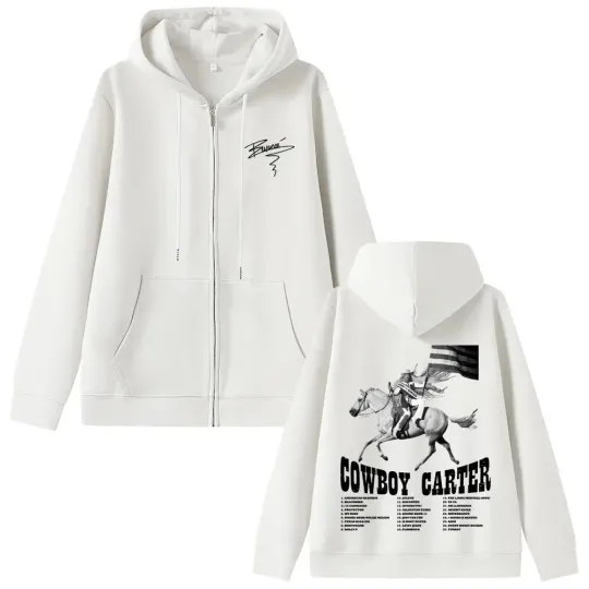 Discover Beyonce Cowboy Carter Tour Zipper Hoodie Vintage Jacket Graphic Womens