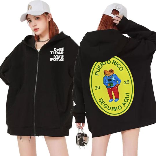 Bad Bunny Debi Tirar Mas Fotos DTMF Zipper Hoodies