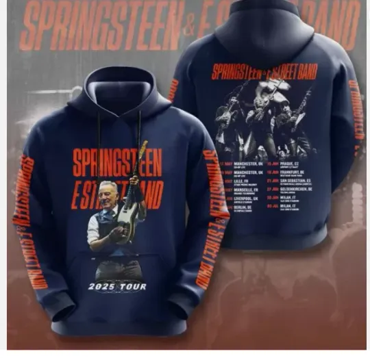 Bruce Springsteen 2025 Tour 3D Hoodie