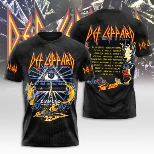 Def Leppard tour on May 2025 t-shirt