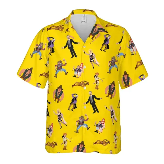 Blazing Saddles Characters Hawaiian Shirt, Summer Shirt, Unisex Adults, S-5XL