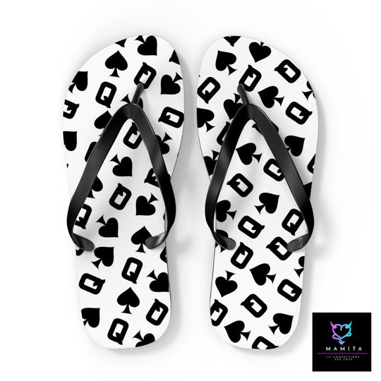 Queen of Spades Flip Flops