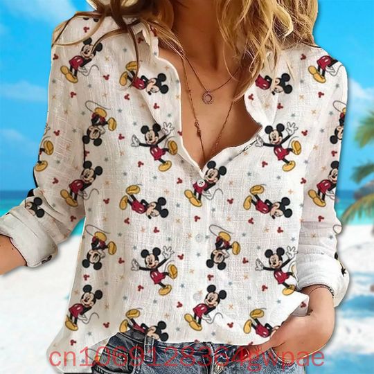 Mickey Mouse Women Women's Blouses Shirt
