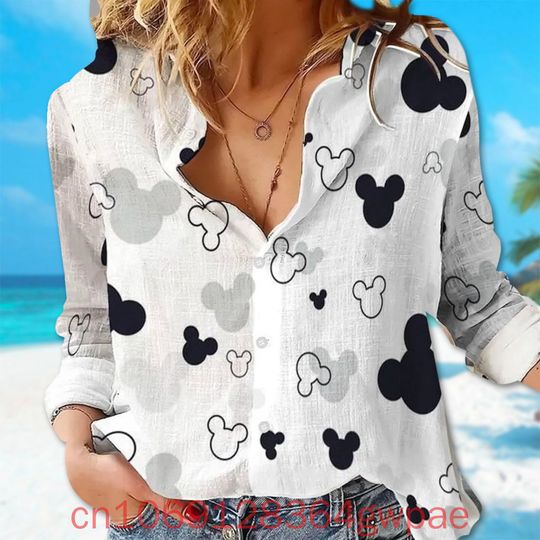 Disney Mickey Magic Kingdom Women's Blouses Shirt