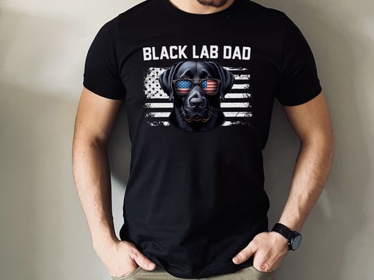Black Lab Dad Shirt, Funny Black Labrador, Dog Dad Gift, Labrador Retriever Father's Day, Best Lab Dad Tee, Personalized, Hoodie