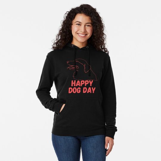 National Dog Day Lightweight Hoodie