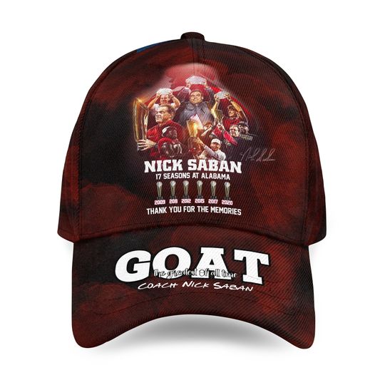 Albm Crimson Tide Goat Coach Nick Saban Classic Cap - Best Gift For Fans