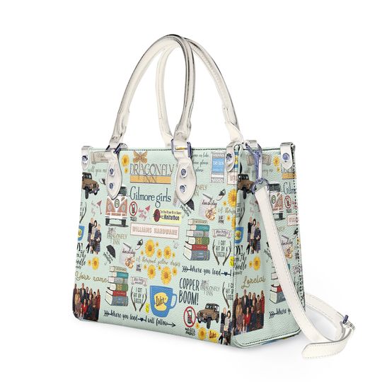 Personalized GG Gilmore Leather Handbag | Customize Movie Fan Stars Hollow Top Handler Bag | 50+ Colors To Choose