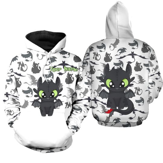 Personalized Toothless Hoodie And Legging, Night Fury Hoodie, How To Train Your Dragon Shirt, Women Leggings, Disney Movie Shirt