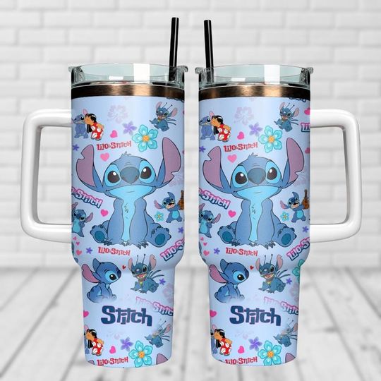 Stitch 2025 40oz Tumbler, Lilo And Stitch Insulated Tumbler, Disney Movie Tumbler Cup, Ohana Means Family Tumbler, Disney Gift