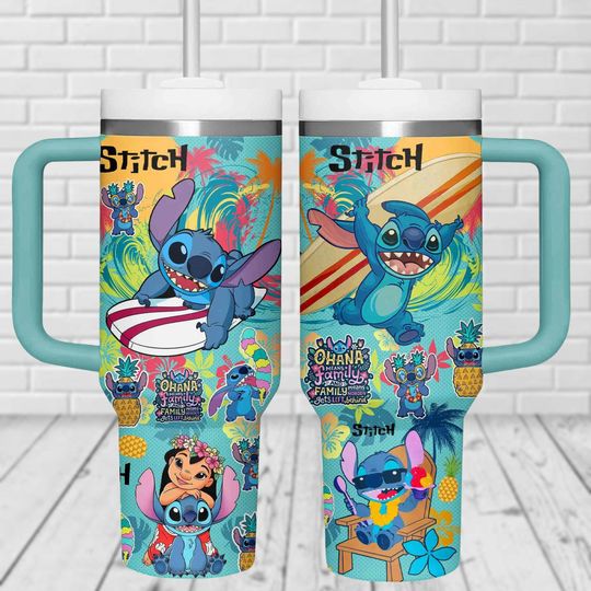 Lilo And Stitch 40oz Tumbler, Disney Stitch Stainless Tumbler, Stitch Movie Tumbler Cup, Ohana Means Family Tumbler, Disneyland Gift