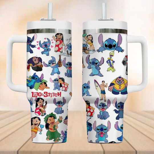 Lilo And Stitch 40oz Tumbler, Stitch Aloha Movie Tumbler, Disneyland Insulated Tumbler, Ohana Means Family Cup, Stitch 2025 Gift