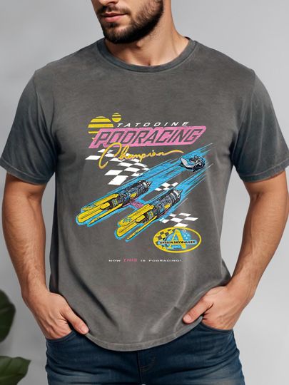 Retro Tatooine Podracing Champion Shirt, Star Wars, Galaxy's Edge Trip Tees, Men's Disneyland Trip Tee, Star Wars Fan Gifts, Movie Tees