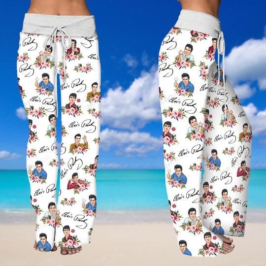Elvis Presley Women's Leg Trousers, King Of Rock And Roll Pajamas Pants, Elvis Merch Sleepwear,high Waisted Pants