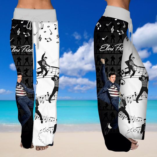 Elvis Presley Women's Leg Trousers, Rock And Roll Pajamas Pants, King Of Music Women Loungewear, Elvis Fans Gifts