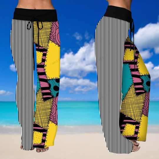 Jack Skellington And Sally Women's Leg Trousers, Nightmare Before Christmas, Disney Pajamas Pants,Movie Sleepwear