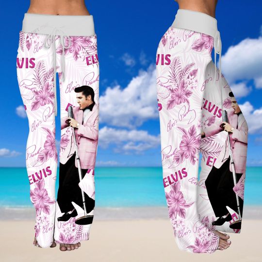 Elvis Presley Women's Leg Trousers, Rock And Roll Pajamas Pants, King Of Music Sleepwear, Gifts For Elvis Fans