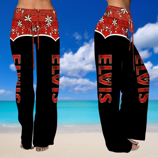 Elvis Presley Women's Leg Trousers, Elvis Pajamas Pants, Elvis Sleepwear, High Waisted Pants, Women Loungewear