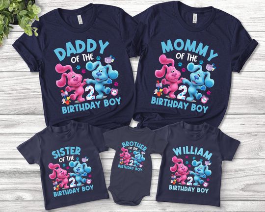 Blues Clues Birthday Shirt, Blues Clues Family Birthday Shirt,Personalized Blues Clues Birthday, Matching Birthday Family Shirts