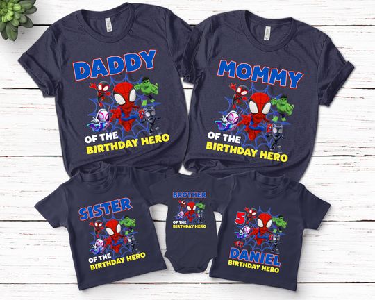 Custom Spidey Birthday Shirt, Spidey and His Amazing Friends Birthday Shirt, Spidey T-shirt, Toddler Birthday Tee, Superhero Birthday