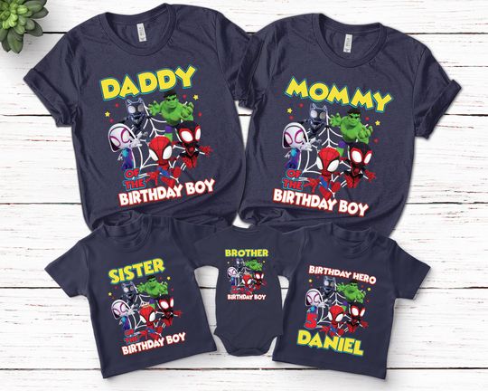 Custom Spidey Birthday Shirt, Spidey and His Amazing Friends Birthday Shirt, Spidey T-shirt, Toddler Birthday Tee, Superhero Birthday