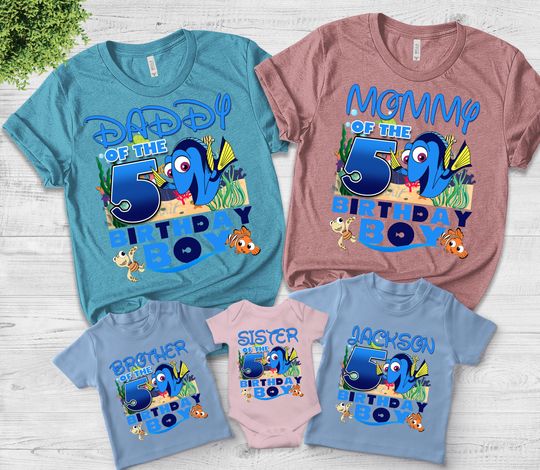 Finding Dory Birthday Shirt, Finding Dory Family Birthday Shirt, Personalized Finding Dory,Finding Matching Birthday Family Shirt