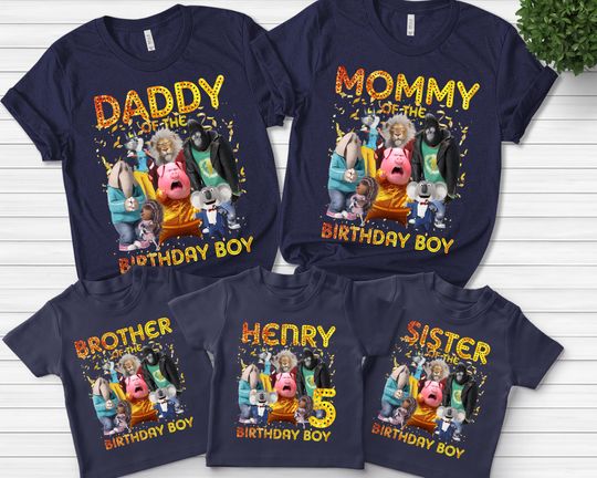 Sing Pig Birthday Shirt, Personalized Sing Birthday Shirt, Birthday Boy/Girl Shirt, Sing Movie Shirt, Family Party Shirts
