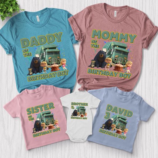 Personalization Trash Truck Birthday Boys Shirt, Trash Truck Theme Party Shirt, Hank Birthday Shirt, Bday Boys Shirt, Trash Truck Shirt
