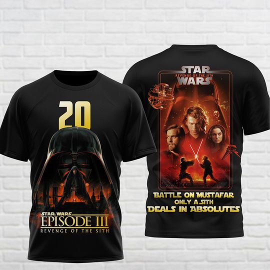 Star Wars Episode III Shirt, Revenge Of the Sith 20th Anniversary Movie Shirt, Anakin Skywalke Unisex Shit