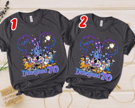 Coquette Bow Watercolor Disneyland Castle 70th Anniversary Shirt, Mickey Disneyland Anniversary Trip Shirt, Disneyworld Shirt