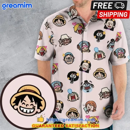 One Piece Straw Hat Crew Hawaiian Shirt