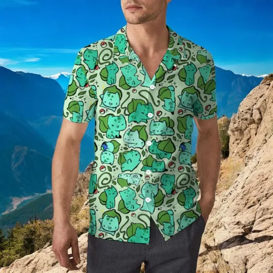 PKM Bulbasaur All Over Print Hawaiian Shirt
