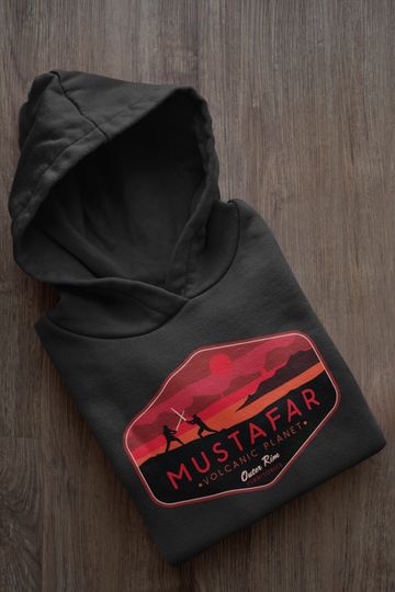 Star Wars Hoodie, Mustafar Hoodie, Star Wars Geek Parody Hoodie, Star Wars Mustafar Planet, Darth Vader, Unisex, Luke Skywalker Hoodie