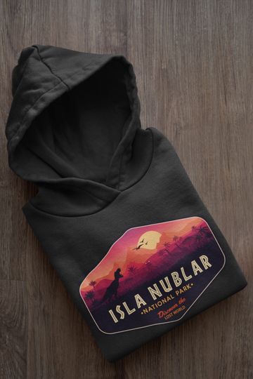 Jurassic Park Hoodie, Isla Nublar Hoodie, Jurassic World Parody Hoodie, Isla Nublar National Park Hoody, TRex, Unisex, Dinosaur Hoodie, Dino