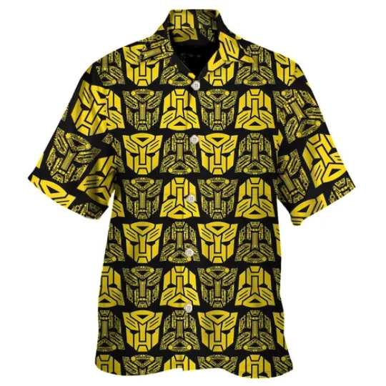 Transformers Optimus Prime Golden Hawaiian Shirt