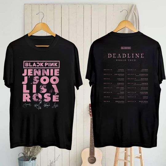 Black Pink Signatures Shirt, Black Pink Deadline Tour 2025 Shirt, Black Pink Blink Fan Gift, BlackPink Graphic Tee, BlackPink Kpop Merch