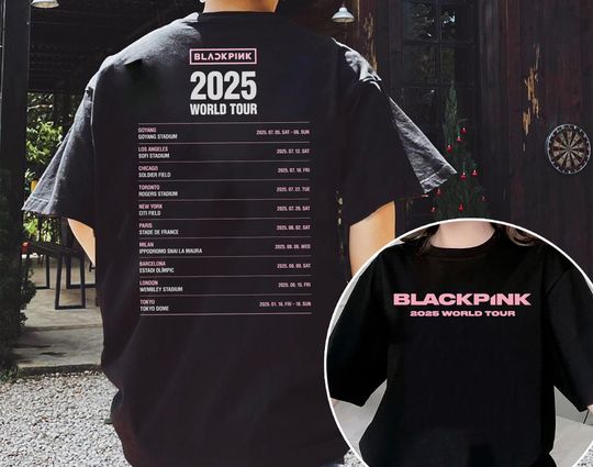 Blackpink Vintage 2 Sides 2025 World Tour Shirt, Blackpink Members Shirt, Blackpink Retro Shirt, Rose APT, Like Jennie, Jisoo Flower, Lisa
