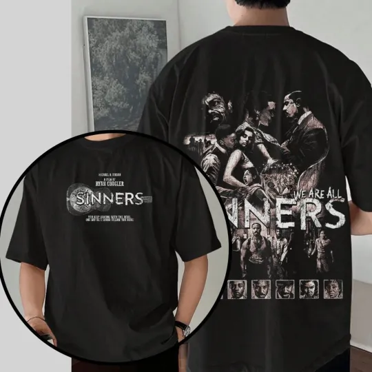 Sinners Movie Inspired Double-sided T-shirt, Dark Cinematic Graphic Tee