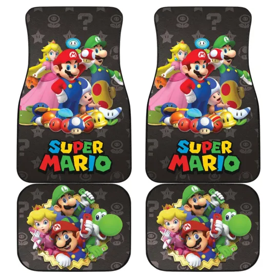 Super Mario Car Floor Mat Front with Back